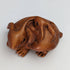Japanese vintage rabbit parent and child wooden netsuke